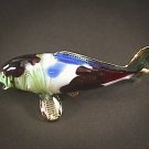 Hand Blown Glass Red-Blue-Green Carp (Koi) Fish Gilt Art Glass Animal Figurines Thai Gifts