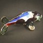 Hand Blown Glass Red-Blue-Green Carp (Koi) Fish Gilt Art Glass Animal Figurines Thai Gifts