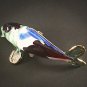 Hand Blown Glass Red-Blue-Green Carp (Koi) Fish Gilt Art Glass Animal Figurines Thai Gifts
