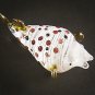 Hand Blown Glass Red & Black Dot Puffer Fish Gilt Miniature Glass Animal Figurines Thai Gifts