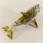 Hand Blown Glass Blue-Yellow Dolphin Gilt Art Glass Animal Figurines Thai Gifts