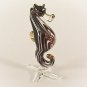Hand Blown Glass Red Seahorse Gilt #2 Art Glass Animal Figurines Thai Gifts