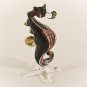 Hand Blown Glass Red Seahorse Gilt #2 Art Glass Animal Figurines Thai Gifts