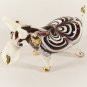 Hand Blown Glass Red Goat Gilt Art Glass Animal Figurines Thai Gifts