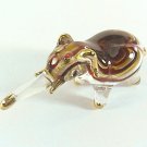 Hand Blown Glass Red-Yellow Elephant Gilt #2 Art Glass Animal Figurines Thai Gifts