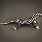 Hand blown Glass Red Chameleon Gilt #2 Art Glass Animal Figurines Thai Gifts