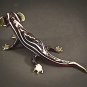 Hand blown Glass Red Chameleon Gilt #2 Art Glass Animal Figurines Thai Gifts