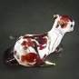 Hand Blown Glass Red Mouse Gilt #2 Art Glass Animal Figurines Thai Gifts