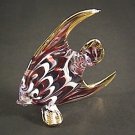 Hand Blown Glass NS-Red Fish Gilt Art Glass Animal Figurines Thai Gifts