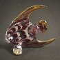 Hand Blown Glass NS-Red Fish Gilt Art Glass Animal Figurines Thai Gifts