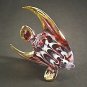 Hand Blown Glass NS-Red Fish Gilt Art Glass Animal Figurines Thai Gifts