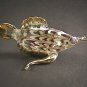 Hand Blown Glass Red-Green Catfish Gilt Art Glass Animal Figurines Thai Gifts