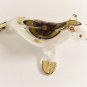 Hand Blown Glass Red-Yellow Seal (Sea Lion) Gilt Art Glass Animal Figurines Thai Gifts