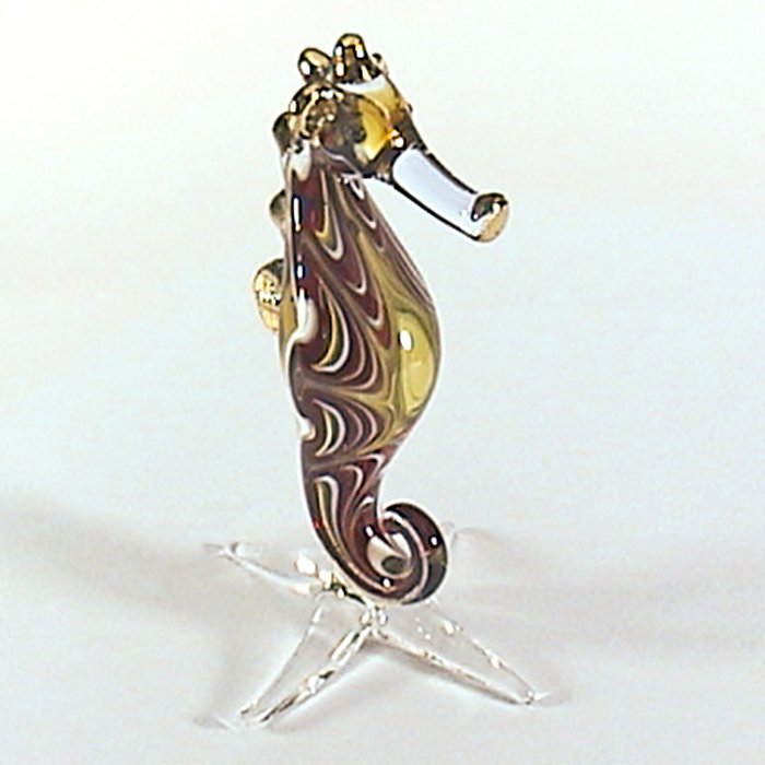 blown glass seahorse