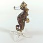 Hand Blown Glass Red Seahorse Gilt #3 Art Glass Animal Figurines Thai Gifts