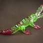 Hand Blown Glass Colorful Crocodile (Alligator) Gilt-S2-Art Glass Animal Figurines Thai Gifts