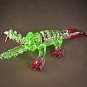 Hand Blown Glass Colorful Crocodile (Alligator) Gilt-S2-Art Glass Animal Figurines Thai Gifts