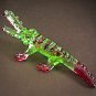 Hand Blown Glass Colorful Crocodile (Alligator) Gilt-S2-Art Glass Animal Figurines Thai Gifts