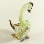 Hand Blown Glass Green-Blue Swan Gilt Art Glass Animal Figurines Thai Gifts