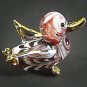 Hand Blown Glass Red Duck Gilt Art Glass Animal Figurines Thai Gifts