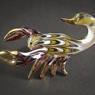 Hand Blown Glass Red-Yellow Scorpion Gilt Art Glass Animal Figurines Thai Gifts