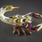 Hand Blown Glass Red-Yellow Scorpion Gilt Art Glass Animal Figurines Thai Gifts