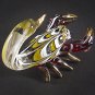 Hand Blown Glass Red-Yellow Scorpion Gilt Art Glass Animal Figurines Thai Gifts