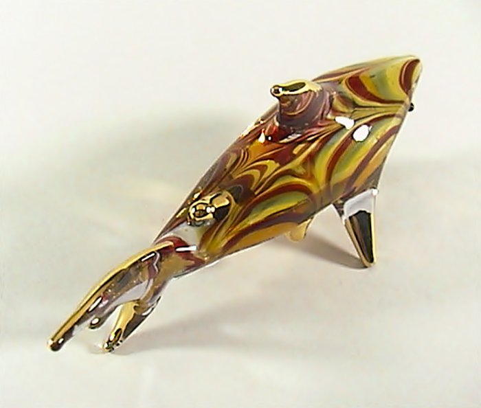 hand blown glass shark