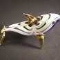 Hand Blown Glass Green-Red-Blue Dolphin Gilt Art Glass Animal Figurines Thai Gifts