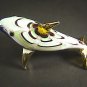 Hand Blown Glass Green-Red-Blue Dolphin Gilt Art Glass Animal Figurines Thai Gifts