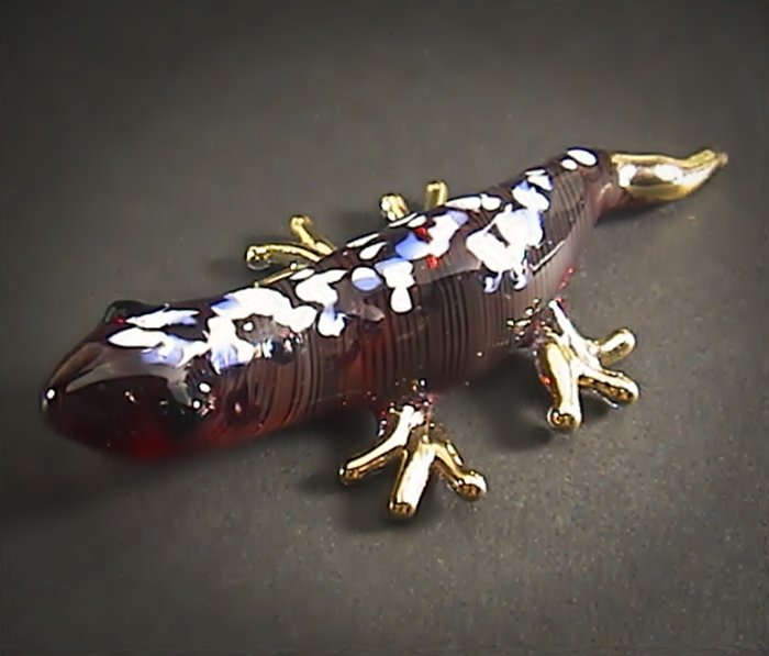 blown glass lizard