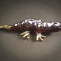 Hand Blown Glass Red Gecko (Lizard) Gilt #3 Art Glass Figurines Animals Thai Gifts