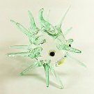 Hand Blown Glass Blue Puffer Fish Art Glass Animal Figurines Thai Gifts