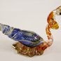 Hand Blown Glass Blue-Yellow-Red Snail Gilt Miniature Glass Animal Figurines Thai Gifts