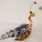 Hand Blown Glass Blue-Yellow-Red Snail Gilt Miniature Glass Animal Figurines Thai Gifts