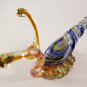 Hand Blown Glass Blue-Yellow-Red Snail Gilt Miniature Glass Animal Figurines Thai Gifts