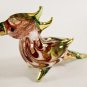 Hand Blown Glass Red-White-Green-Yellow Parrot Bird Gilt Art Glass Animal Figurines Thai Gifts