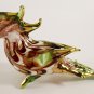 Hand Blown Glass Red-White-Green-Yellow Parrot Bird Gilt Art Glass Animal Figurines Thai Gifts