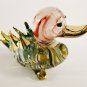 Hand Blown Glass Red-Yellow-Green-White-Black Duck Gilt Art Glass Animal Figurines Thai Gifts