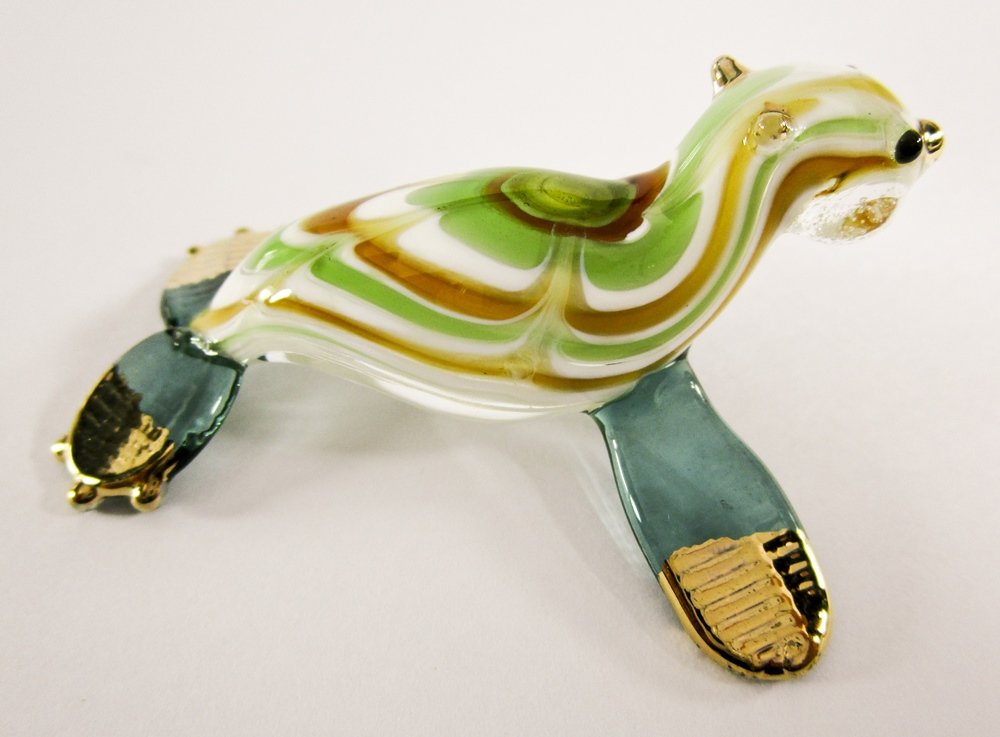 blown glass animal ornaments