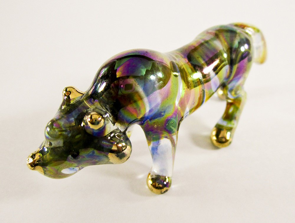blown glass tiger