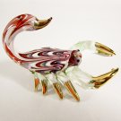 Hand Blown Glass Red-Green Scorpion Gilt #2 Art Glass Animal Figurines Thai Gifts