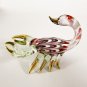 Hand Blown Glass Red-Green Scorpion Gilt #2 Art Glass Animal Figurines Thai Gifts