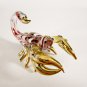 Hand Blown Glass Red-Yellow Scorpion Gilt #2 Art Glass Animal Figurines Thai Gifts