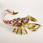 Hand Blown Glass Red-Yellow Scorpion Gilt #2 Art Glass Animal Figurines Thai Gifts