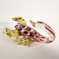 Hand Blown Glass Red-Yellow Scorpion Gilt #2 Art Glass Animal Figurines Thai Gifts