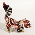 Hand Blown Glass Red Squirrel Gilt Art Glass Animal Figurines Thai Gifts