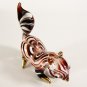 Hand Blown Glass Red Squirrel Gilt Art Glass Animal Figurines Thai Gifts