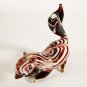 Hand Blown Glass Red Squirrel Gilt Art Glass Animal Figurines Thai Gifts