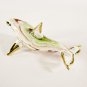 Hand Blown Glass Red-Green Dolphin Fish Art Glass Animal Figurines Thai Gifts